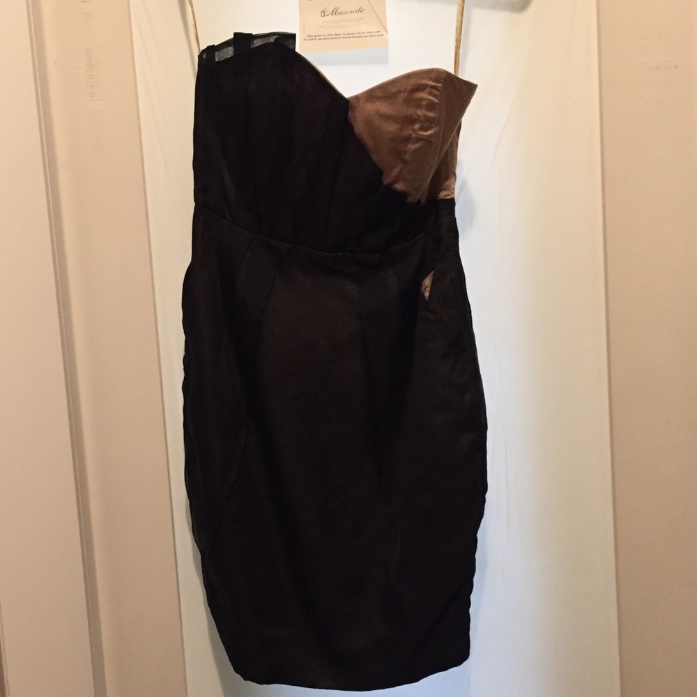 ASOS pleated front pencil dress - size 2